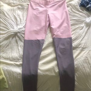 Pink and grey 2 tone leggings